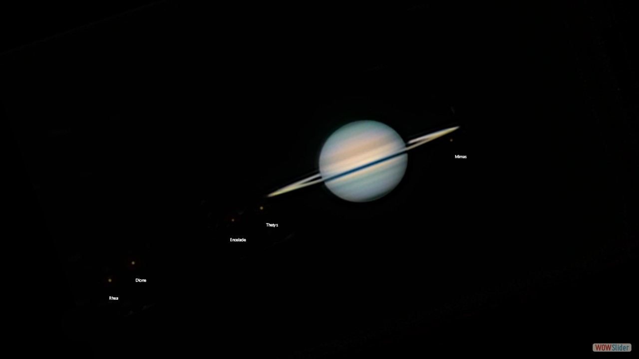Saturne et satellites